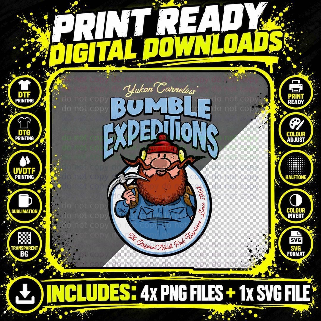Cornelius of the Yukon Bumble Expeditions Reindeer Png SVG Digital Bundle