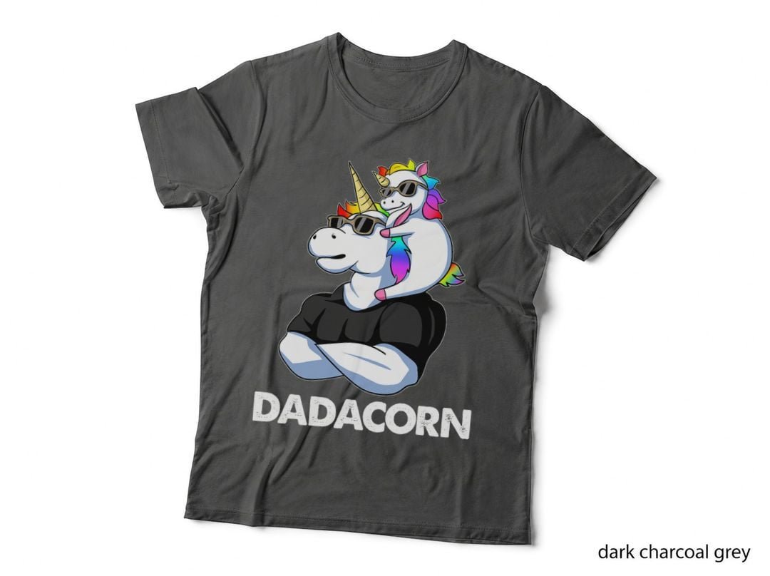 Dadacorn - Unicorn Dad and Baby Christmas Papa Father's Day T-Shirt