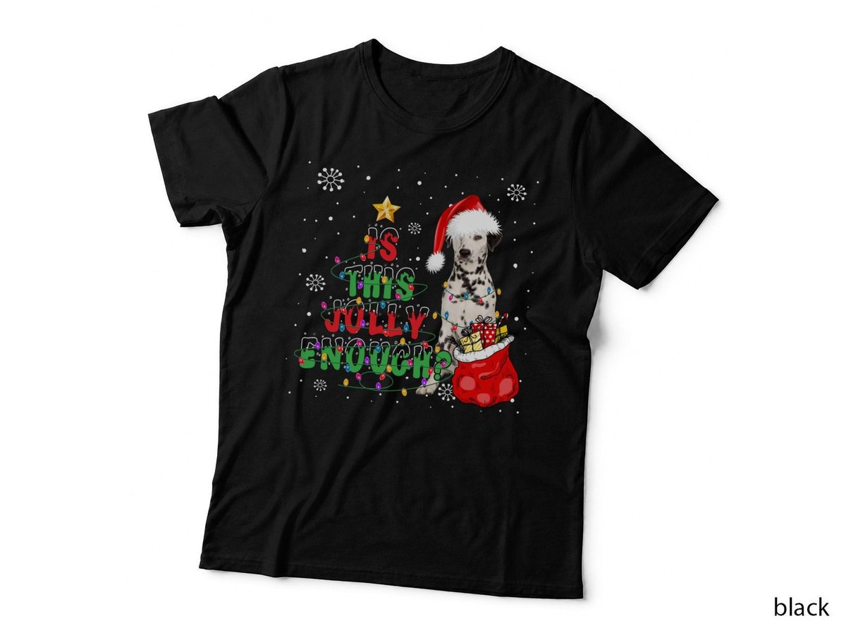 Dalmatian Christmas T-Shirt, Festive Holiday Design, Pet Lover Apparel