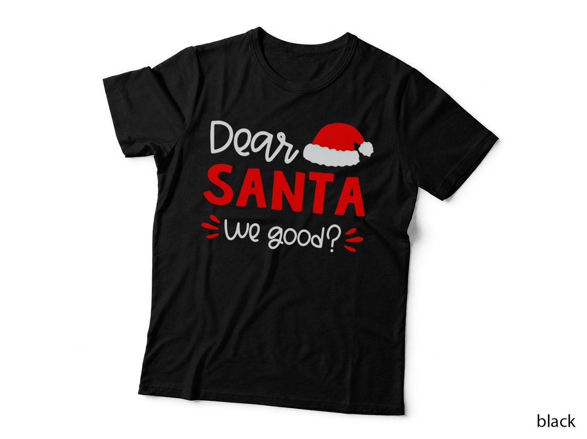 Dear Santa We Good Santa Hat Family Matching Christmas T-Shirt