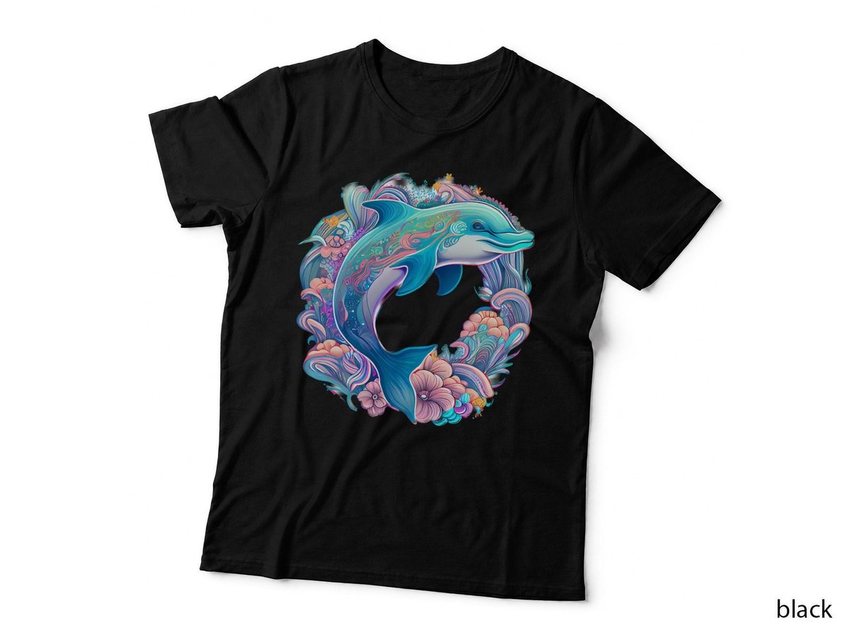 Easter Festive Illustration with Charming Dolphin Artwork T-Shirt