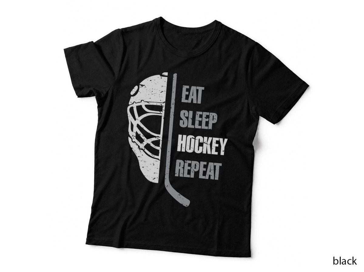 Eat Sleep Hockey Repeat Christmas Gifts Boy Men Hockey Xmas T-Shirt
