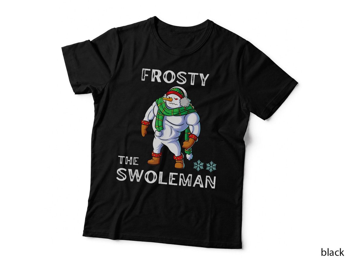 Frosty the Swoleman Funny Fitness Gym Training Christmas T-Shirt