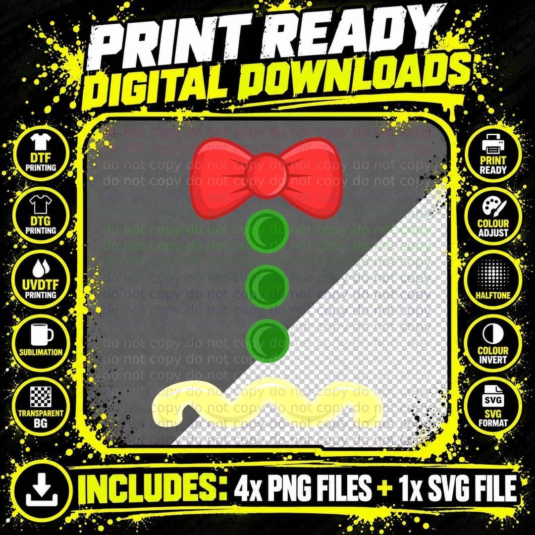 Funny Christmas Baking Gingerbread Man Costume Men & Png SVG Digital Bundle