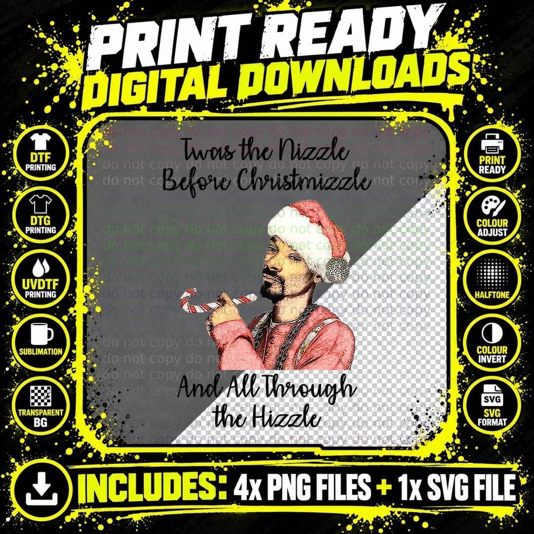 Funny Christmas Nizzle Before Chrismizzle Png SVG Digital Bundle