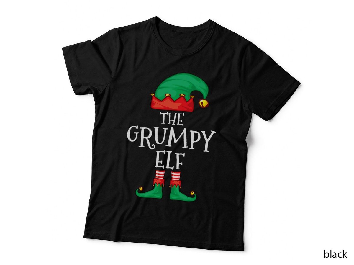 Funny Elf Family Christmas the Grumpy Elf Sweater Men Women T-Shirt