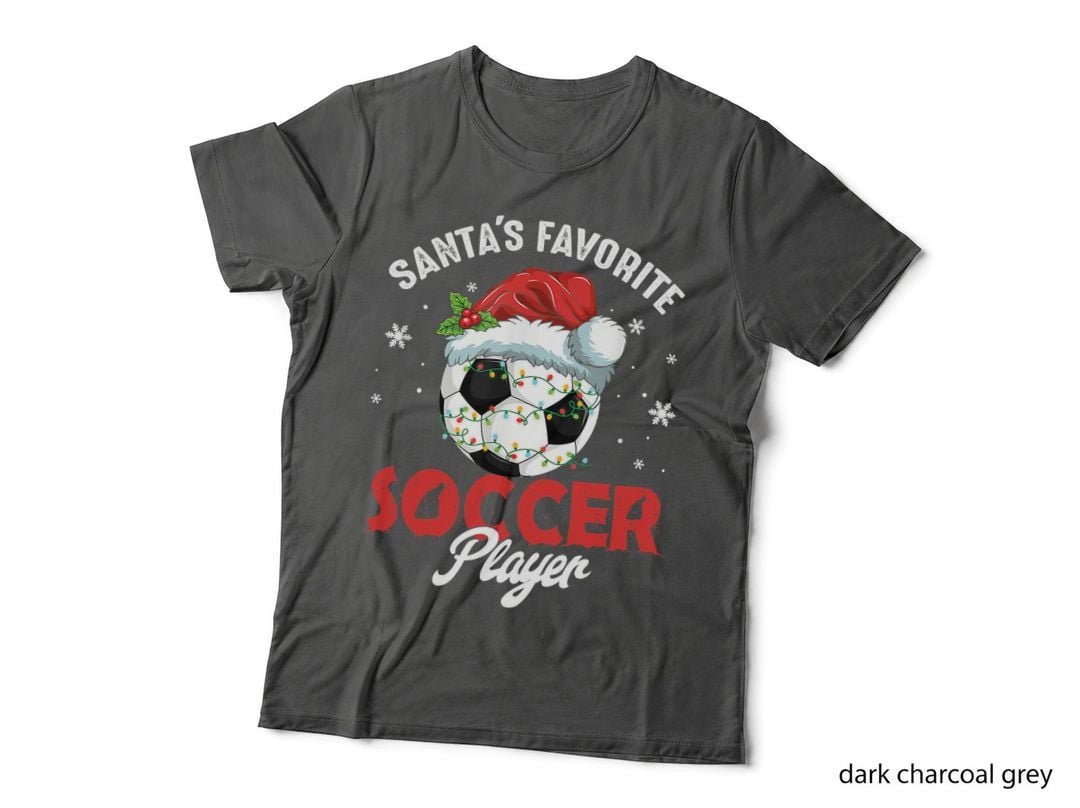 Funny Santa's Favorite Soccer Player Christmas Pajama T-Shirt
