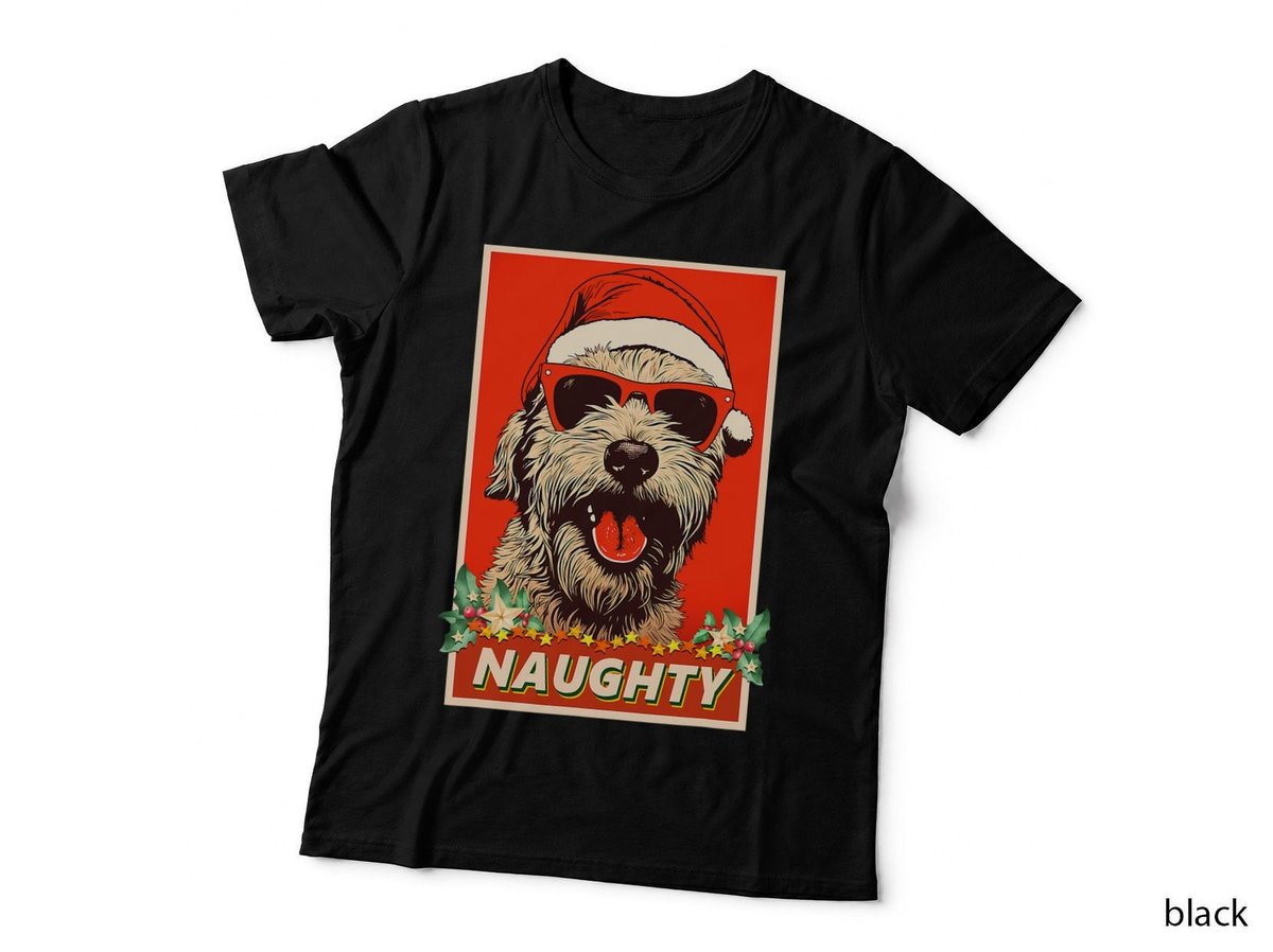 Funny Soft Coated Wheaten Terrier Christmas Naughty Vintage T-Shirt
