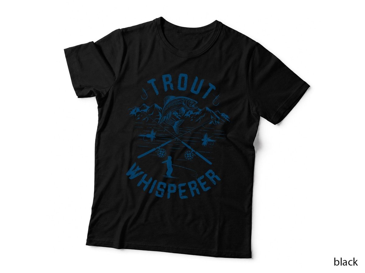 Funny Trout Fly Fishing Birthday Christmas Fathers Day Gift T-Shirt