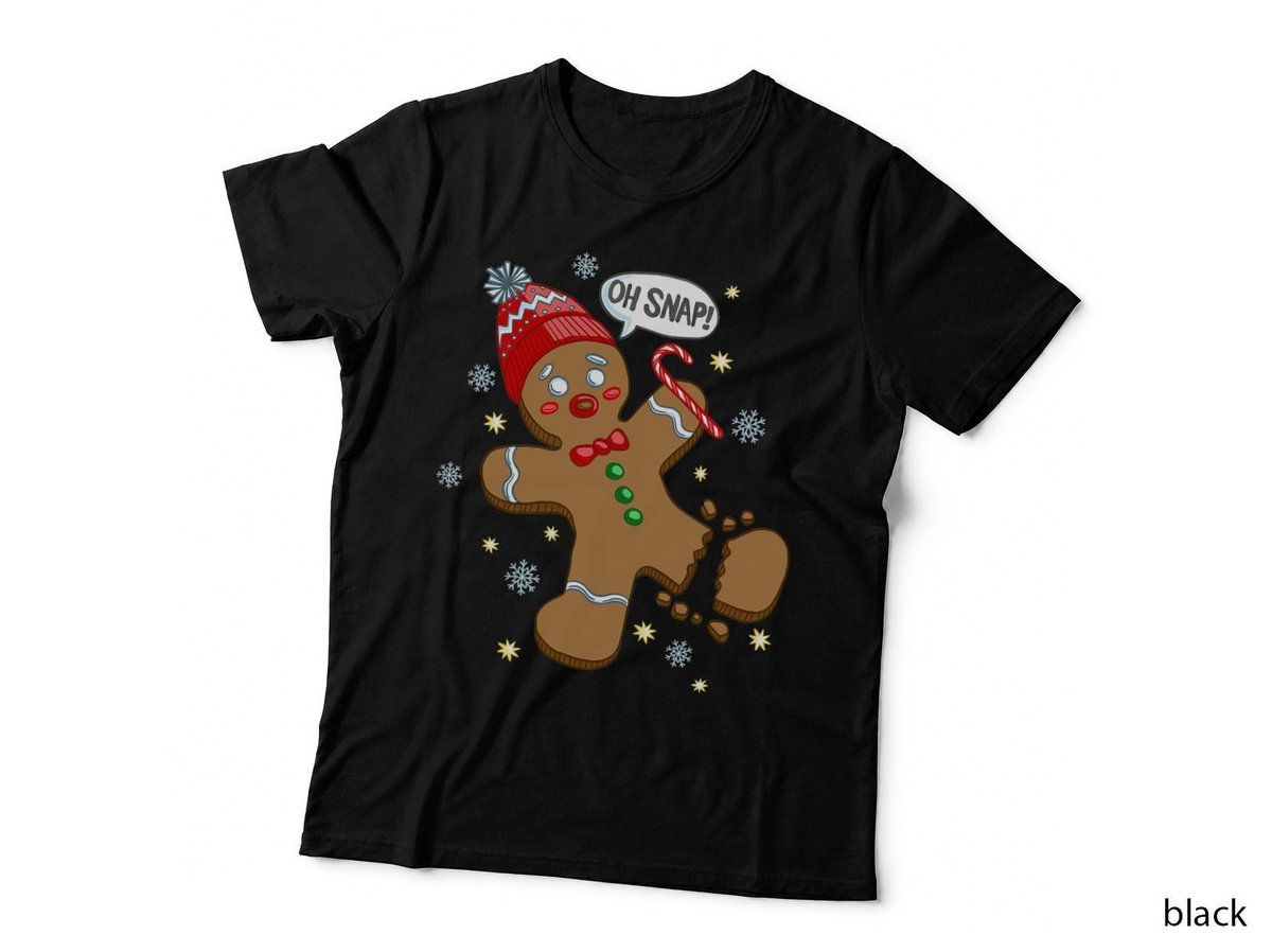 Gingerbread Man Oh Snap Christmas T-Shirt