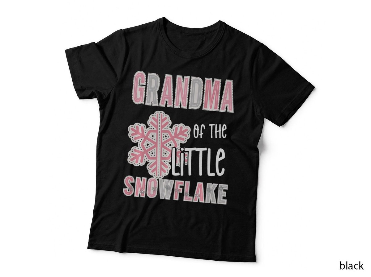 Grandma of Little Snowflake Christmas Winter Baby Shower T-Shirt