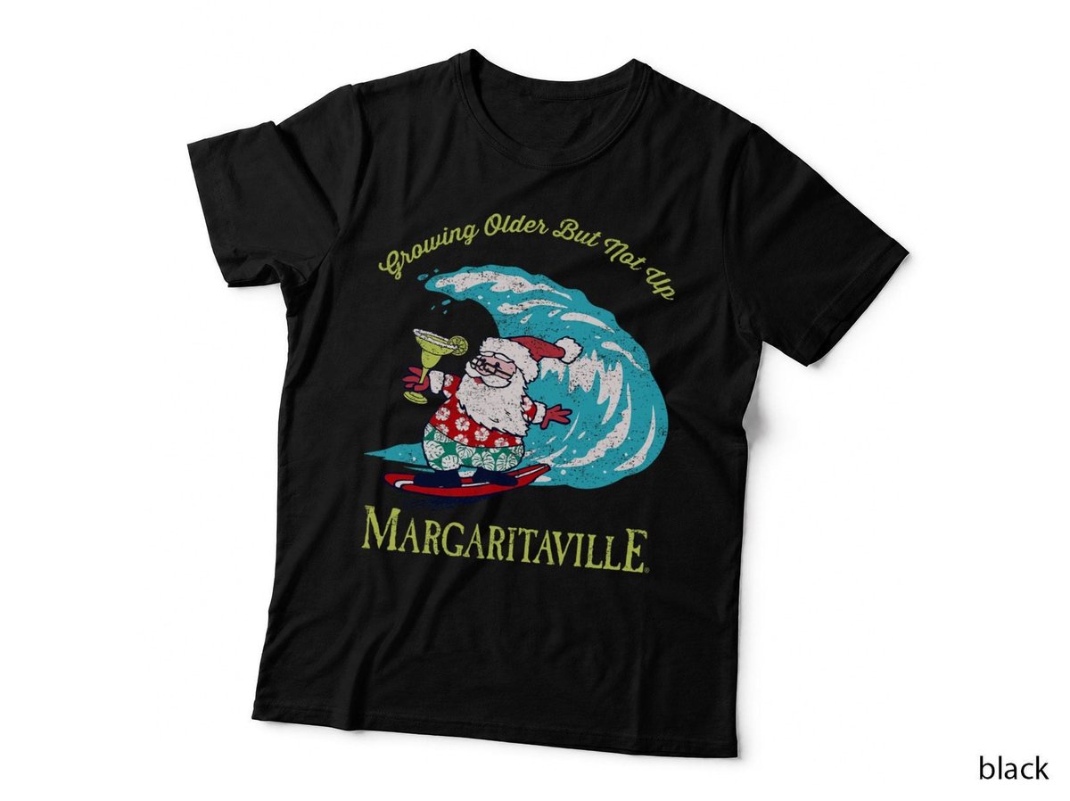 Growing Older but Not up- Surfing Santa T-Shirt