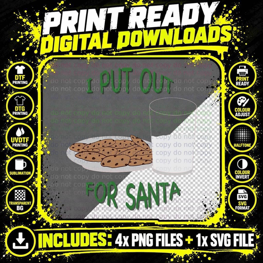 I Put Out for Santa Funny Ugly Christmas Sweater T-Shirt Png SVG Digital Bundle