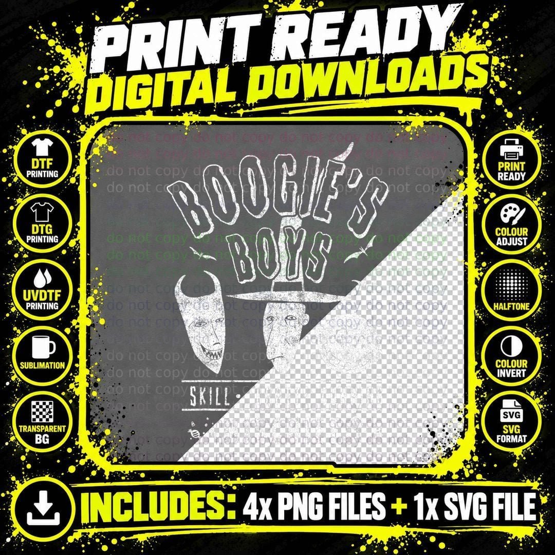Nightmare Before Christmas Boogie's Boys T-Shirt Png SVG Digital Bundle