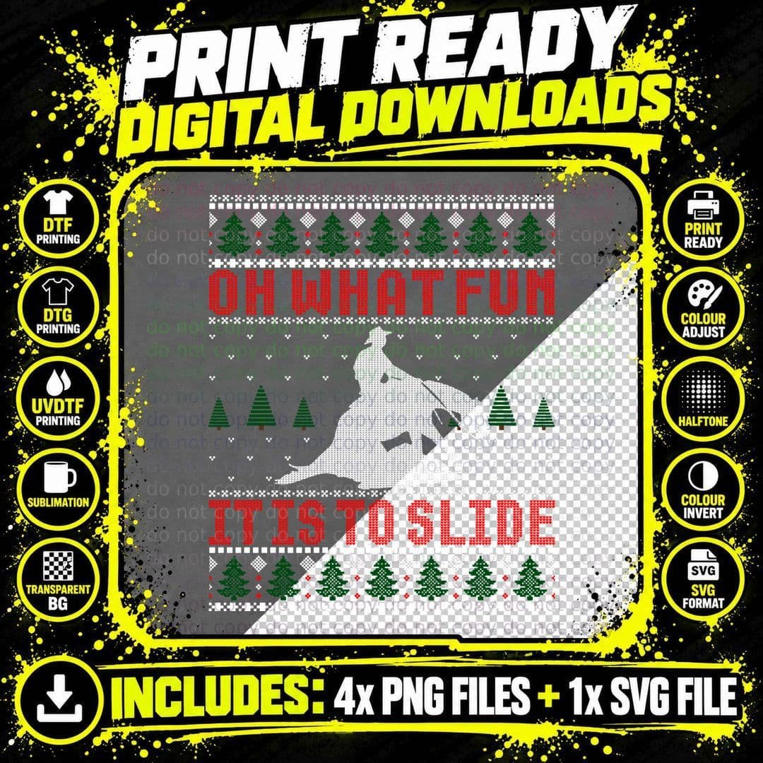 Reining Horse Ugly Christmas Sweater Sweatshirt Png SVG Digital Bundle