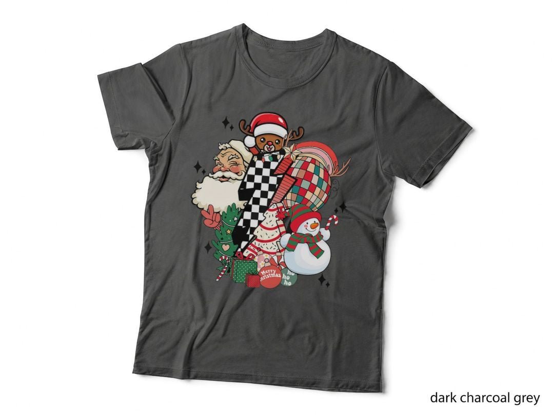Retro Christmas Vintage 70s 80s Santa Merry Christmas Kid T-Shirt