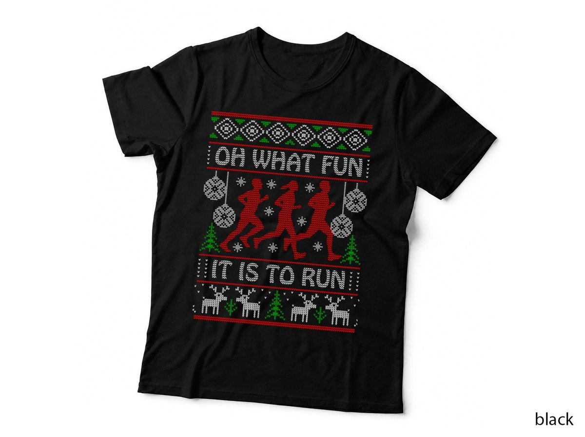 Running Ugly Christmas Oh What Fun It Is to Run Funny Ugly T-Shirt