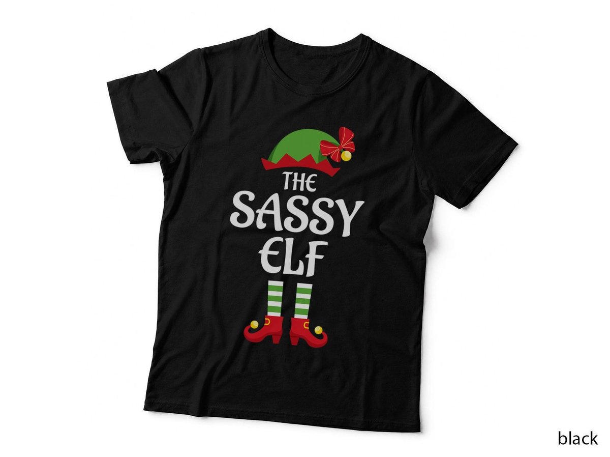 Sassy Elf Family Matching Group Christmas T-Shirt