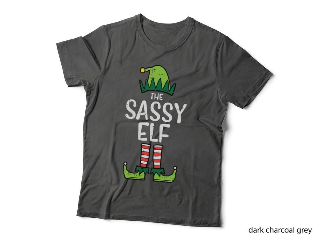 Sassy Elf Xmas Matching Christmas for Family Men Women T-Shirt