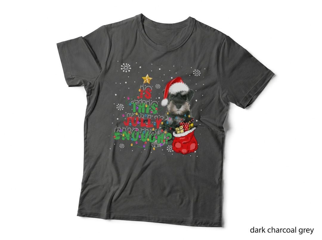 Schnauzer Christmas T-Shirt, Festive Holiday Design, Pet Lover Apparel