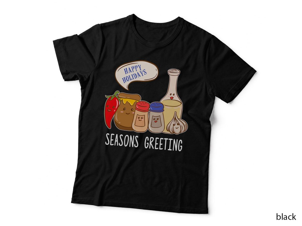Seasons Greetings Funny Christmas Humor Holiday Food Pun T-Shirt