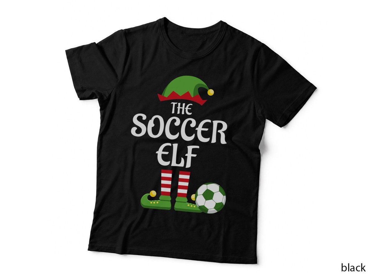 Soccer Elf Family Matching Group Christmas Sporty T-Shirt