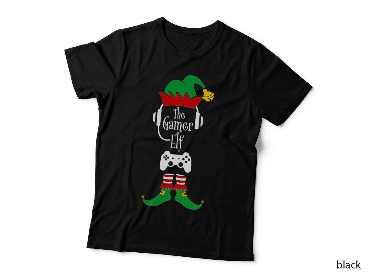 The Gamer Elf Novelty Christmas Gamers T-Shirt