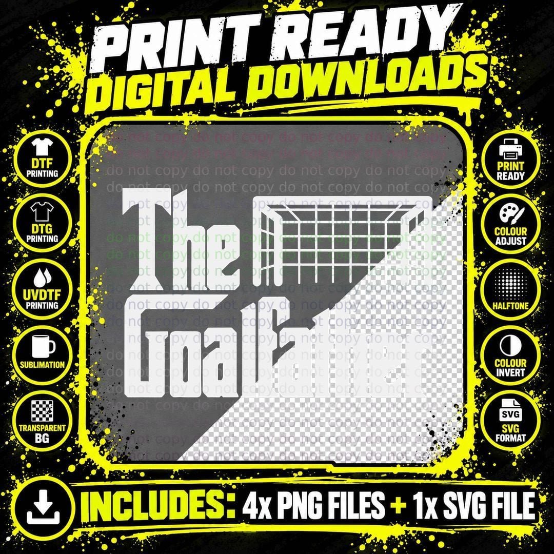 The Goal-Father Dad Soccer Goalkeeper Goalie Christmas Png SVG Digital Bundle