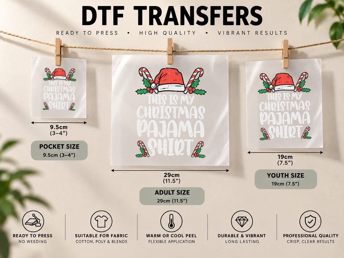 This Is My Christmas Funny Xmas Men Women Kids Family DTF Transfer Iron On