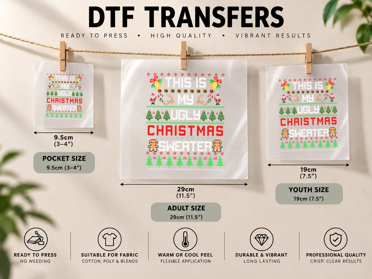 This Is My Ugly Funny Christmas DTF Transfer Iron On