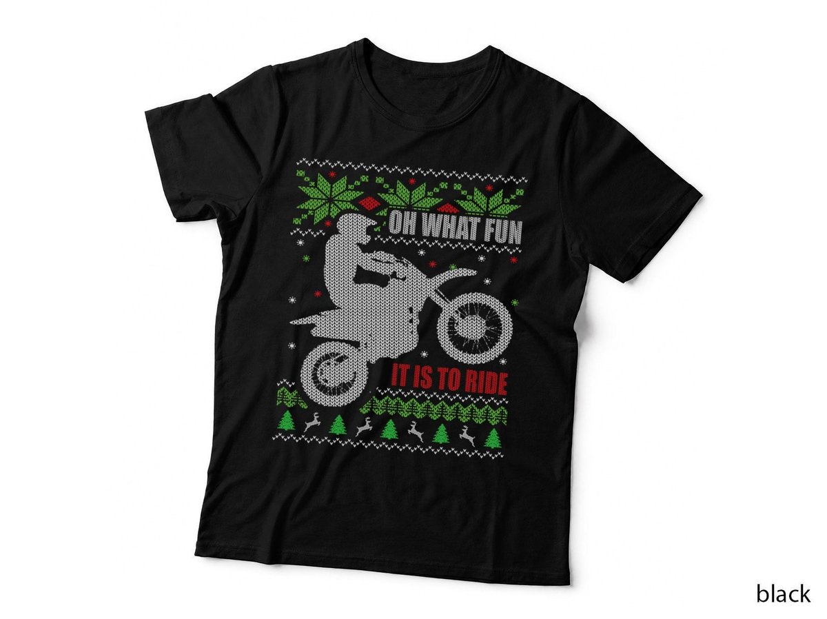 Ugly Christmas Sweater Dirt Bike Motorcycle Motocross Biker T-Shirt