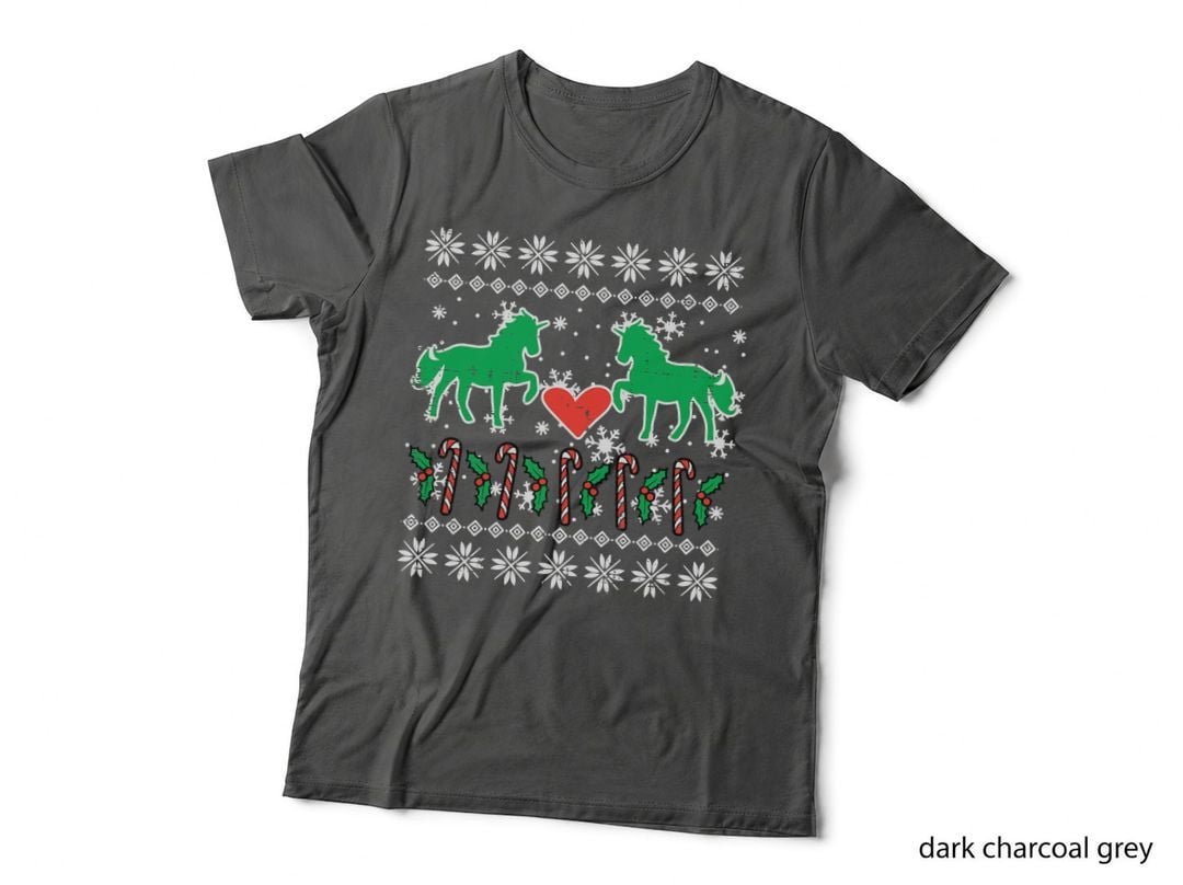 Unicorn Ugly Christmas Magical Xmas Women Girls Kids Toddler T-Shirt