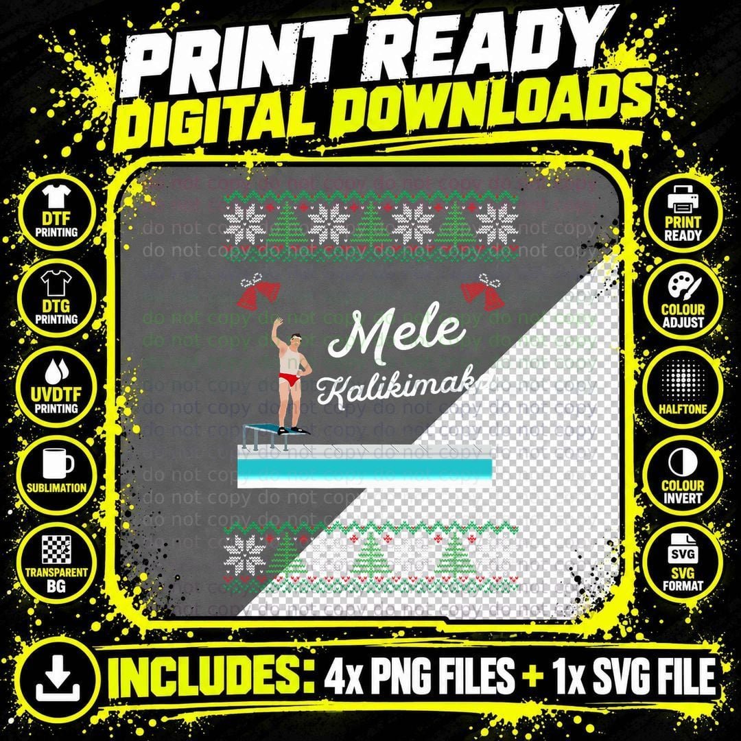 Vacation Funny Ugly Christmas Sweater Style Shirt for Png SVG Digital Bundle