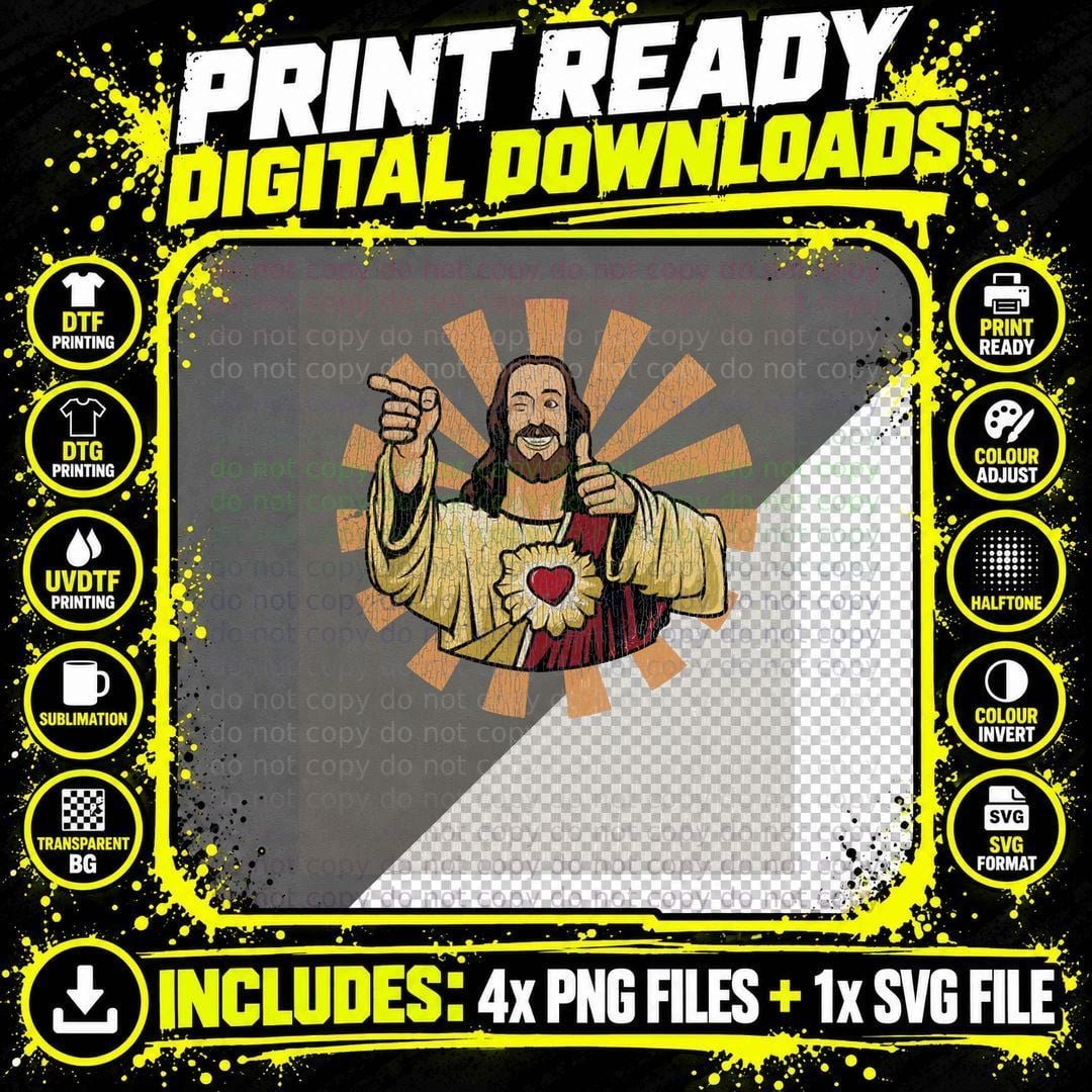 Vintage Buddy a Christ Christmas Jesus T-Shirt Png SVG Digital Bundle