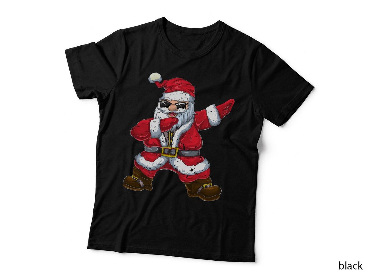 Vintage Christmas Boys Kids Men Xmas Gifts Dabbing Santa T-Shirt