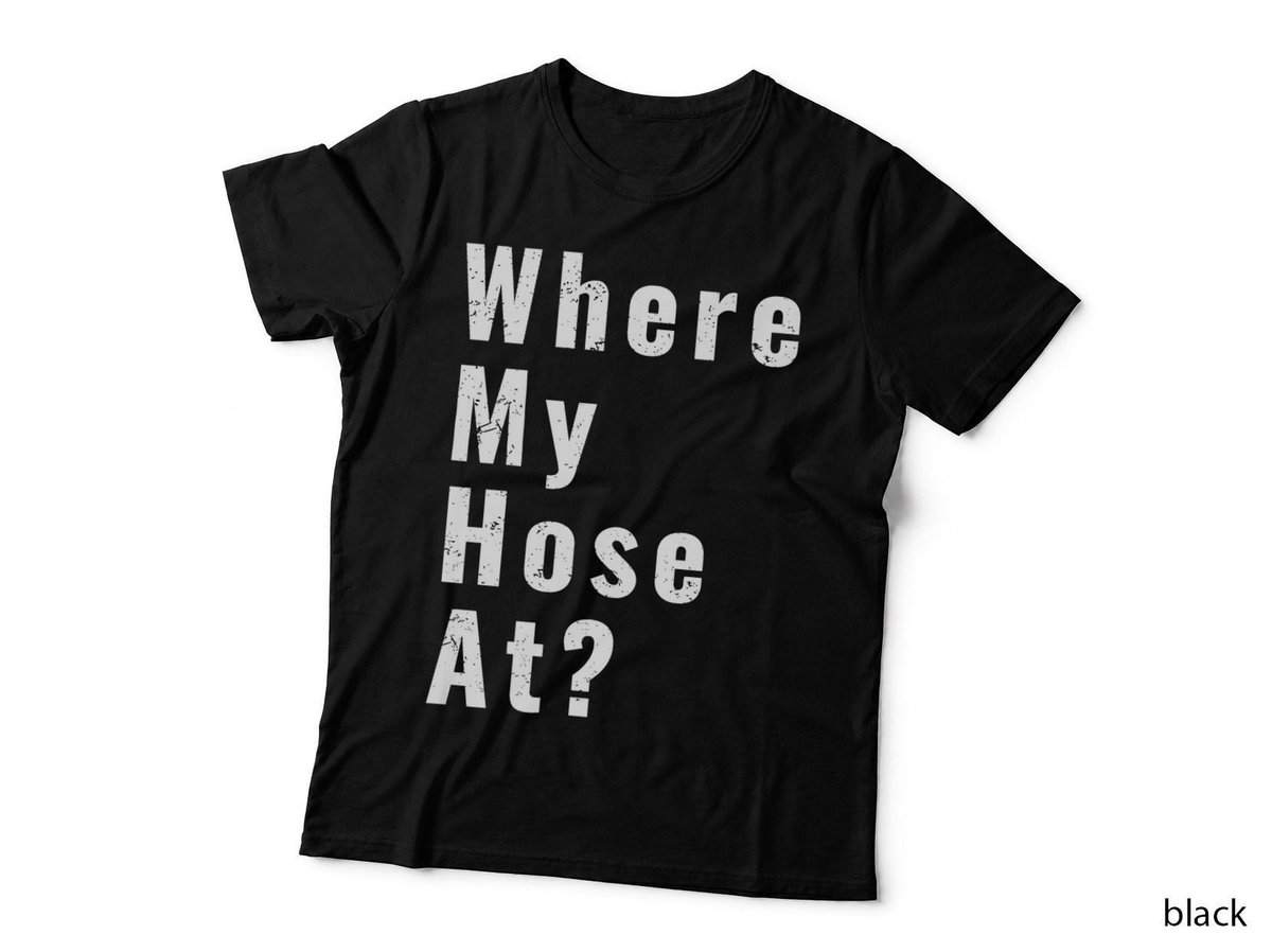 Vintage Christmas Funny Firefighter Where My Ho's at Hose at T-Shirt