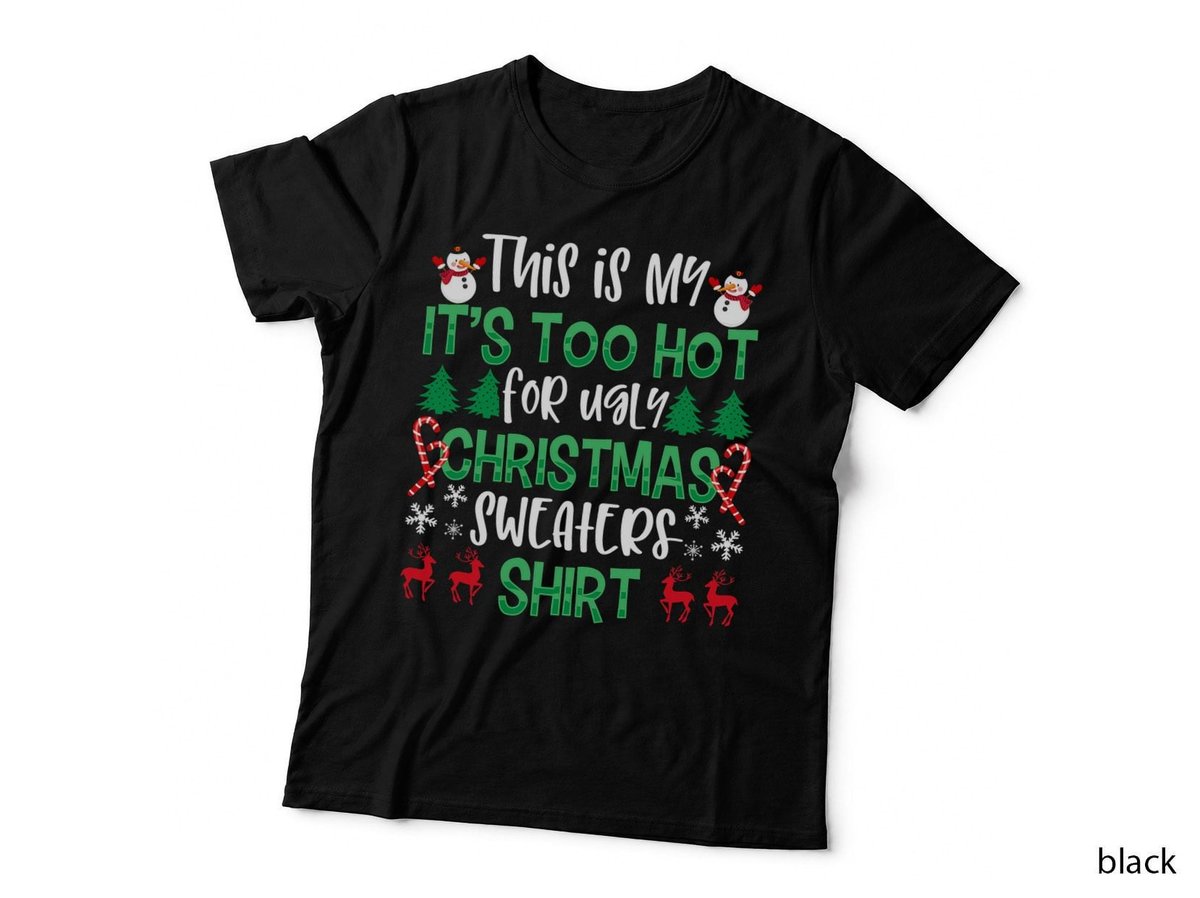 Vintage Matching Christmas Santa Funny Snowman Elf Retro T-Shirt