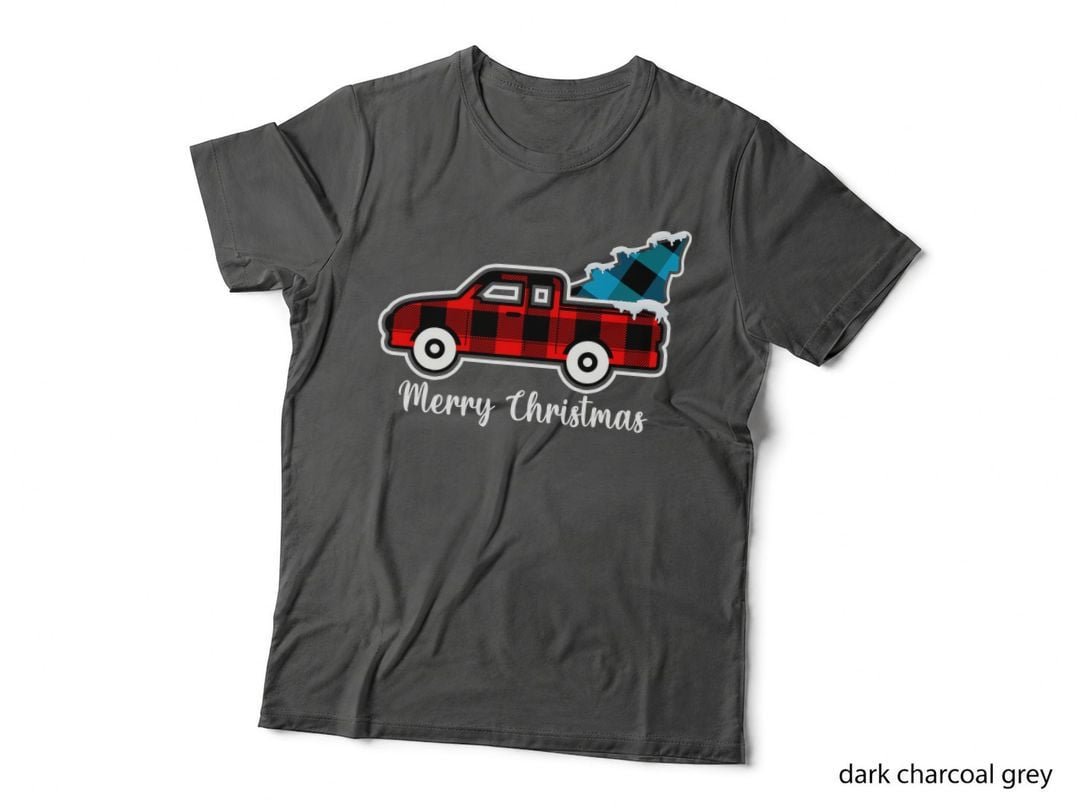 Vintage Wagon Christmas Tree Red Retro Farmer Truck Vacation T-Shirt