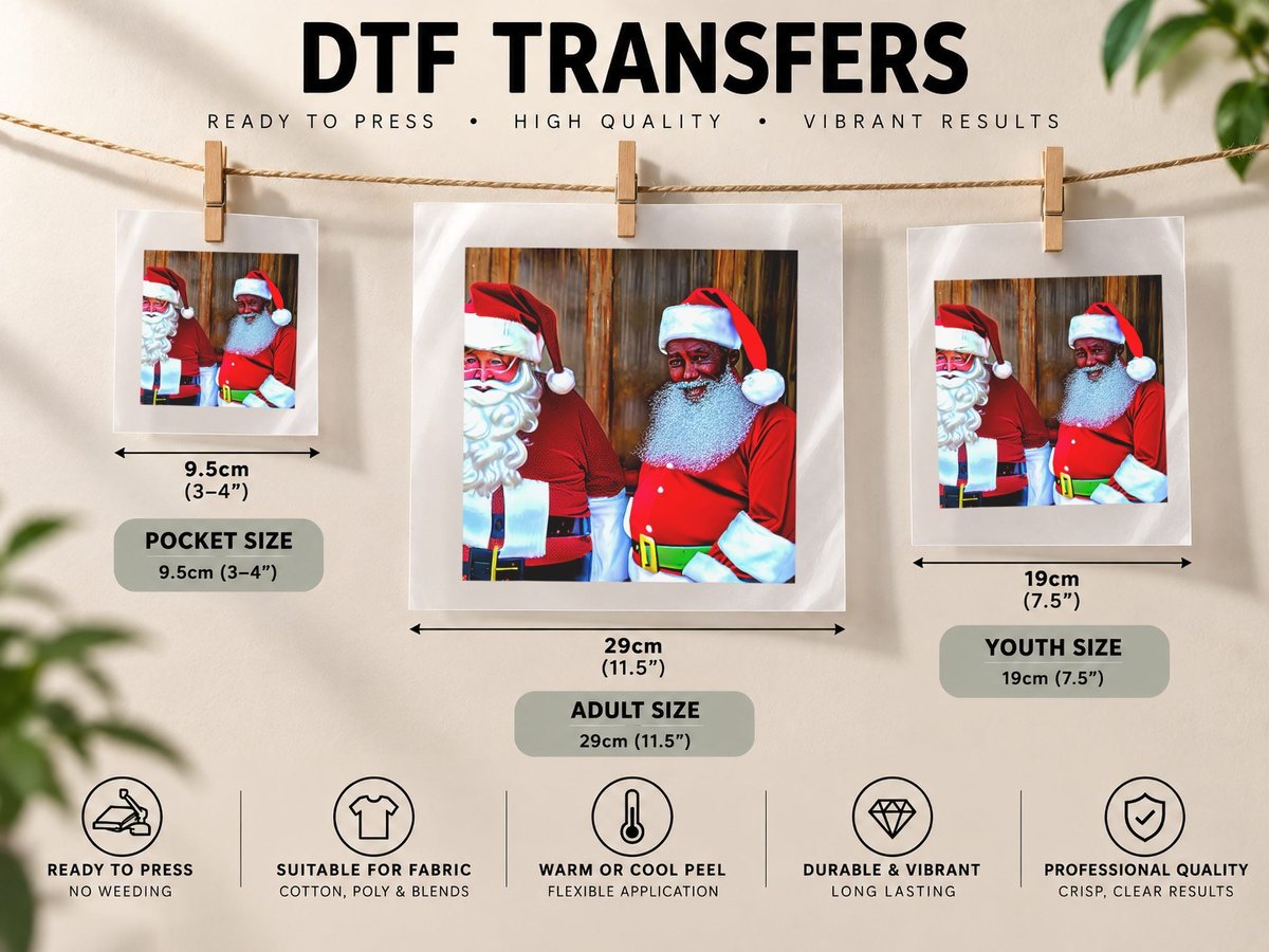 Weird Santa Claus Christmas Vintage Style Artwork DTF Transfer Iron On