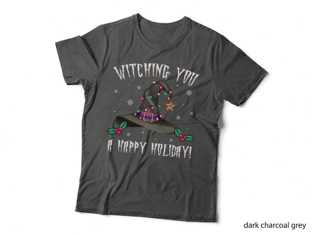 Witching You a Happy Holiday Creepy Goth Xmas Family Holiday T-Shirt