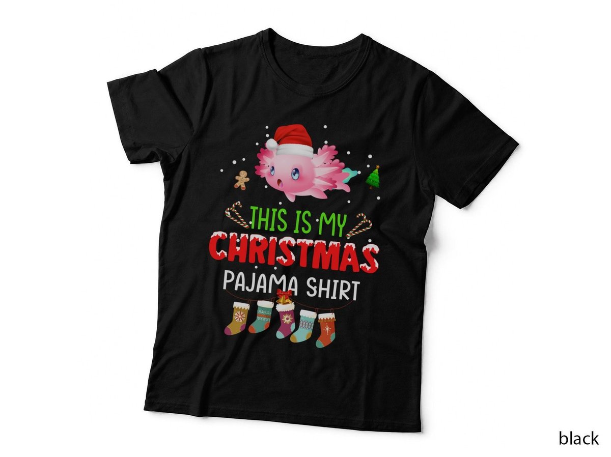 Axolotl Christmas T-Shirt, Festive Holiday Print, Pet Lover Apparel