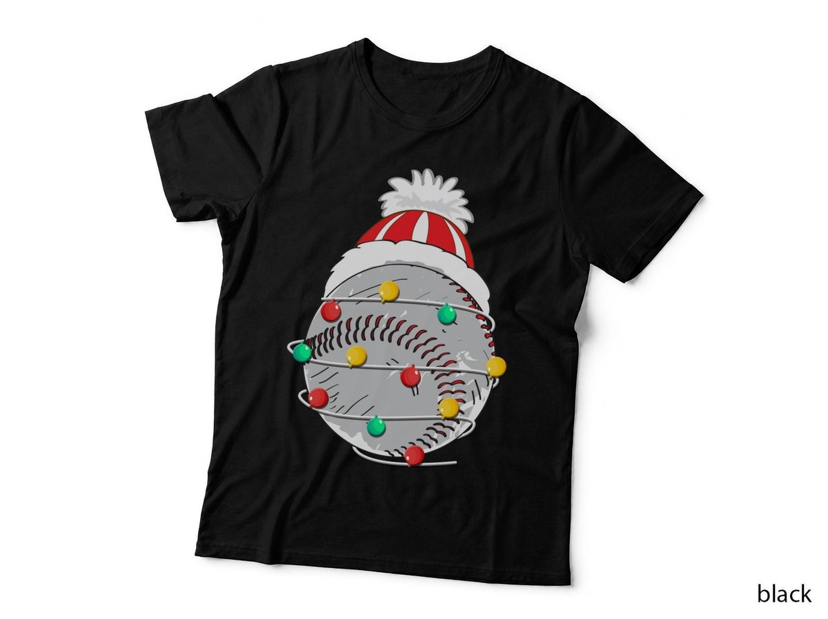 Baseball Christmas Ornament T-Shirt, Festive Sports Theme