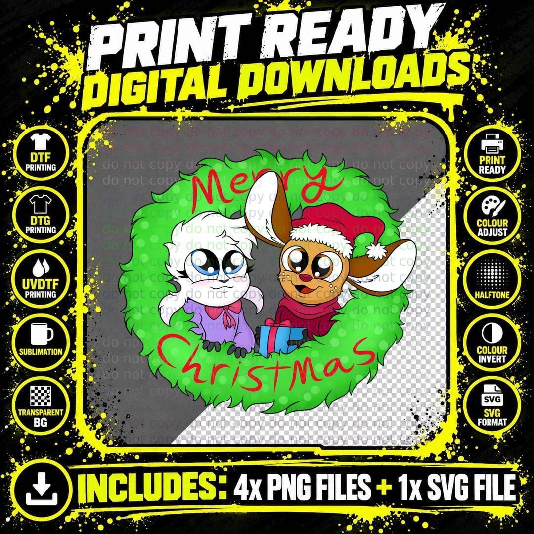 Bella and Scout Christmas Classic T-Shirt Png SVG Digital Bundle