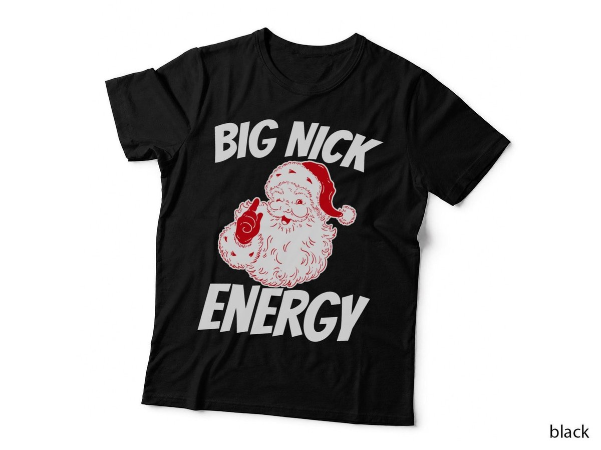 Big Nick Energy Funny Christmas Santa T-Shirt, Vintage Retro