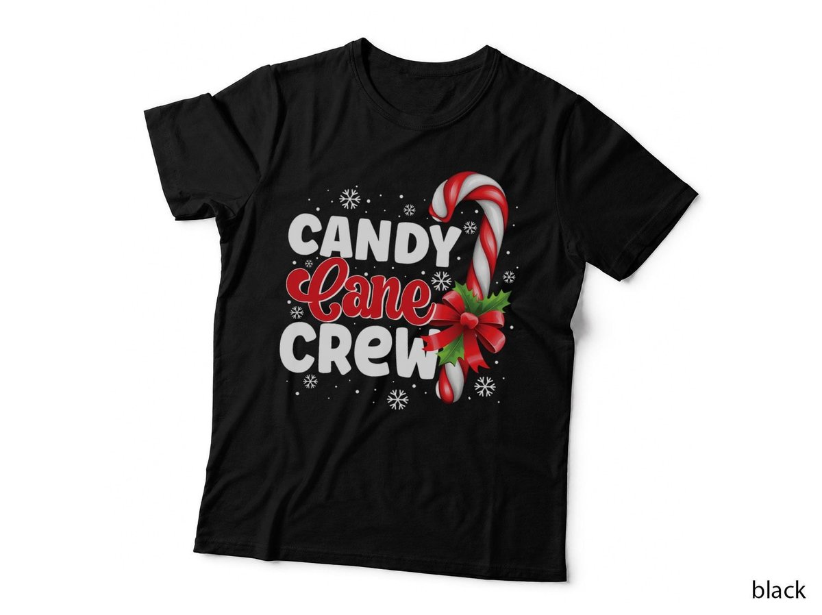 Candy Cane Christmas T-Shirt, Festive Holiday Print, Christmas Gift Idea