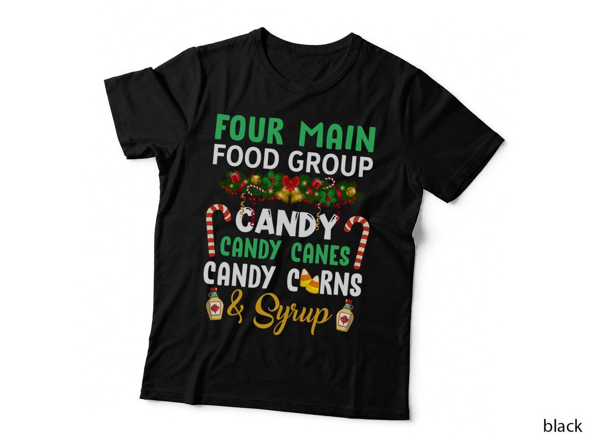 Christmas Candy Canes T-Shirt, Festive Holiday Print, Xmas Gift Idea