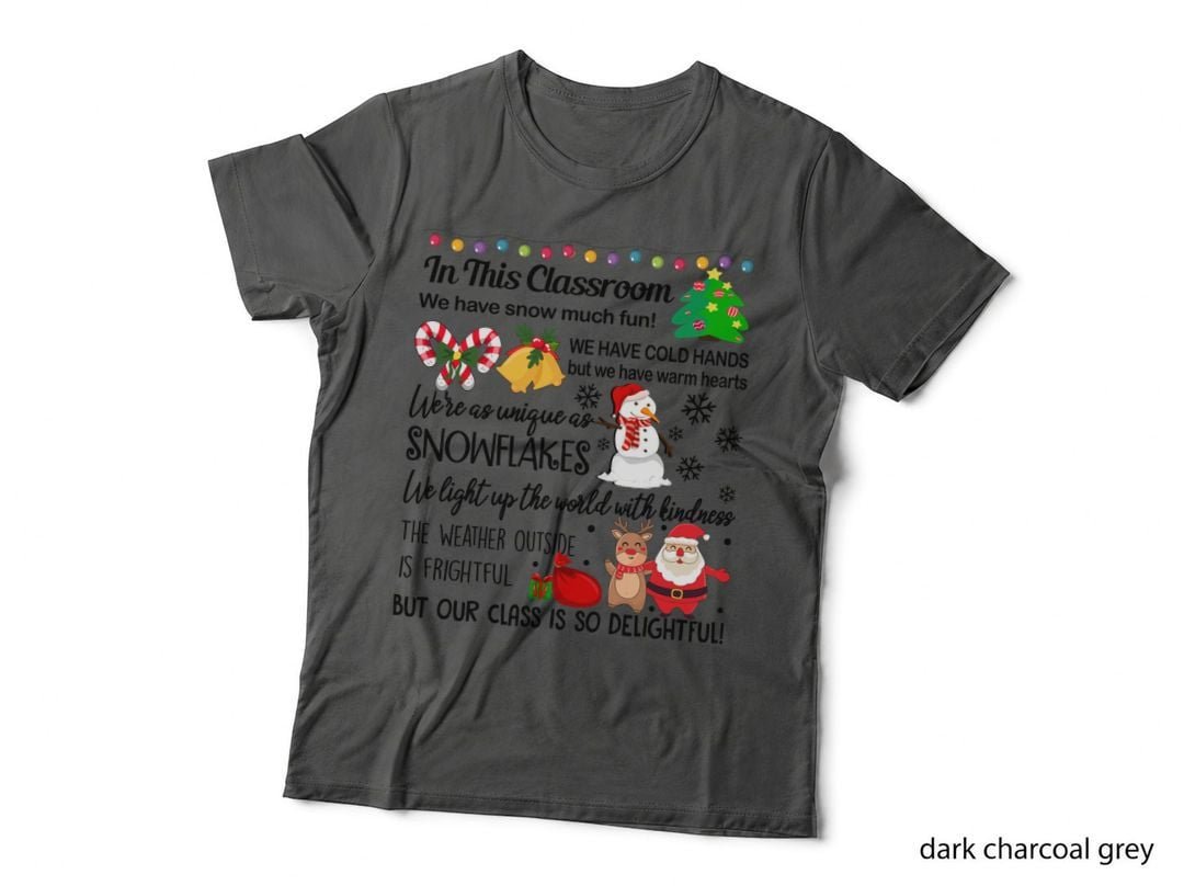 Christmas Classroom Snowflakes T-Shirt, Festive Holiday Theme, Teacher Gift