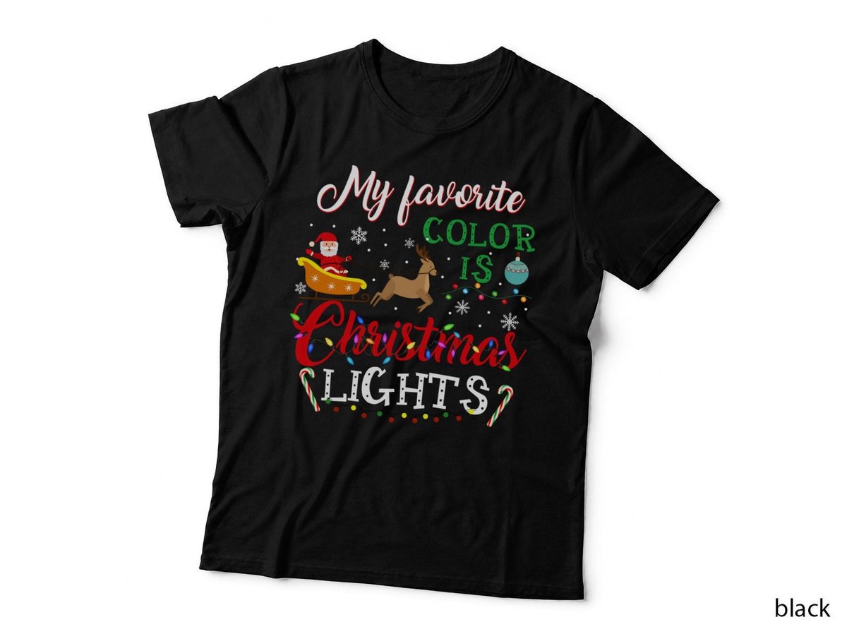 Christmas Color T-Shirt, Festive Holiday Design, Holiday Vibes