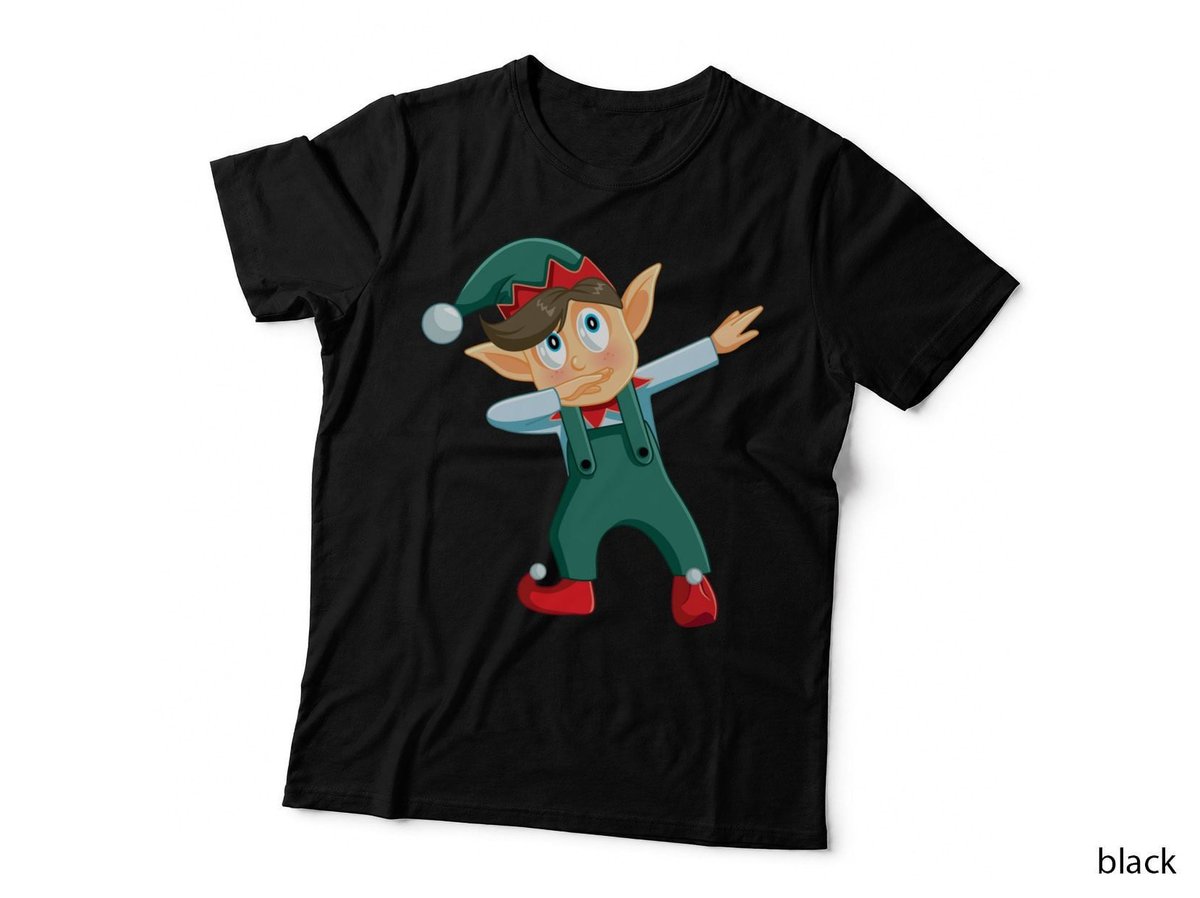 Christmas Elf Dabbing T-Shirt, Festive Holiday Style, Holiday Party Wear