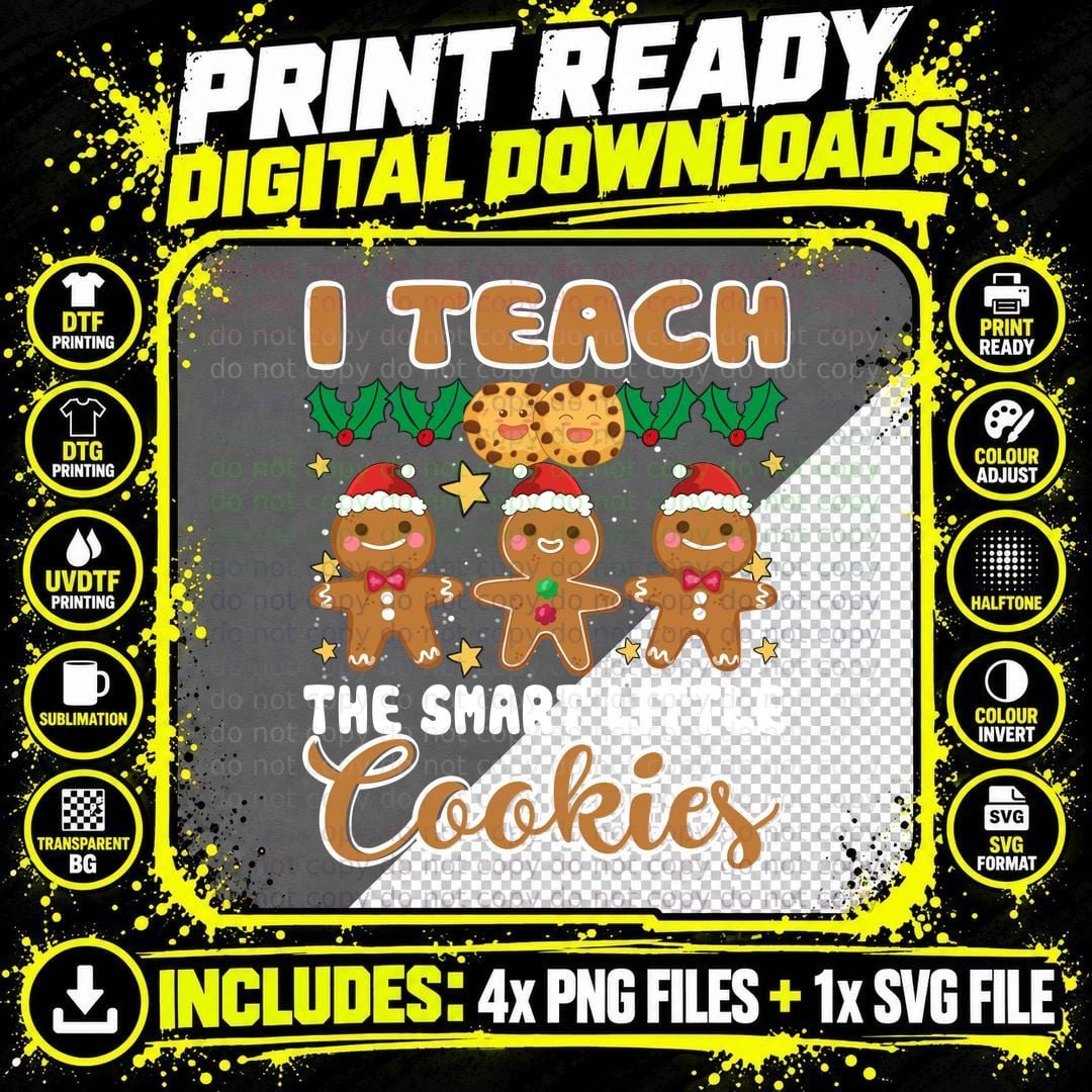 Christmas Gingerbread Cookies T-Shirt Png SVG Digital Bundle